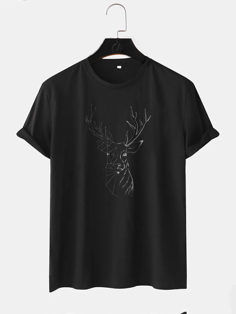 Geometric Stag Tee