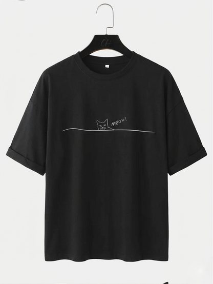 Minimal Cat Line Tee