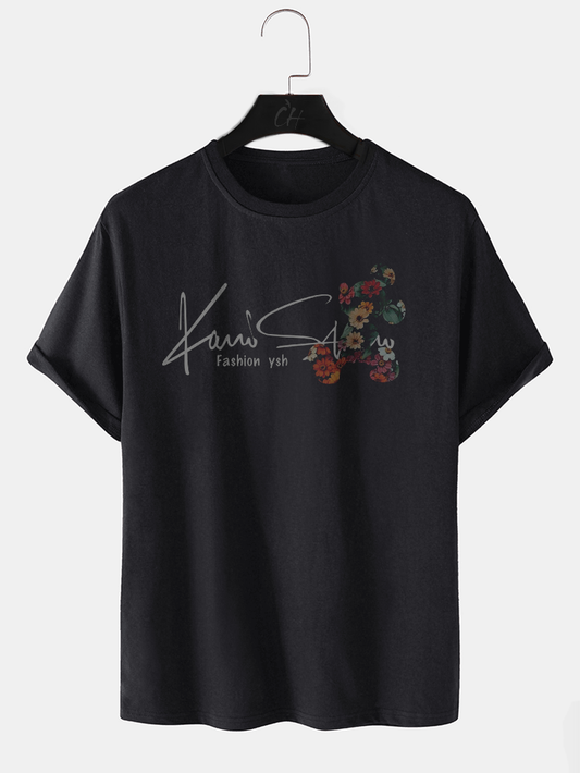 Cursive Floral Tee