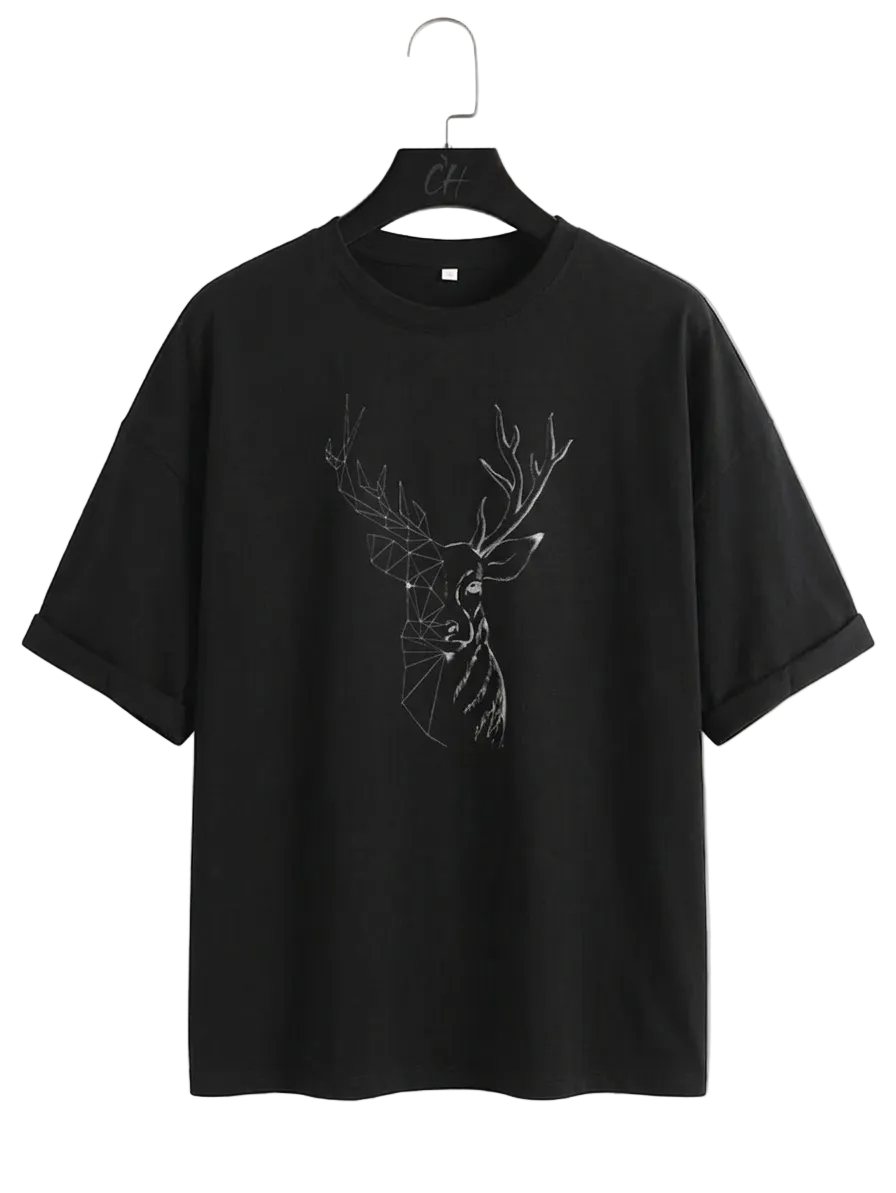 Geometric Stag Tee